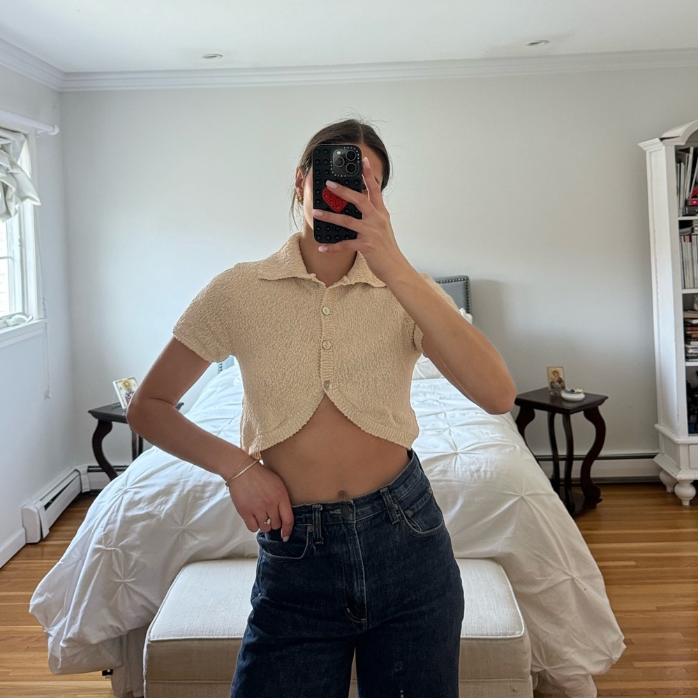 NWT Cropped Knit Top